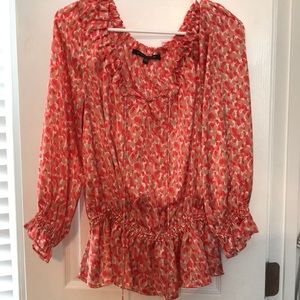 Coral / Red / Pink patterned blouse